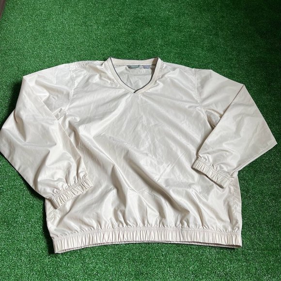 Izod Golf Men's Long Sleeve V Neck Pullover Sweater Windbreaker Golfwear Size L - Picture 1 of 11